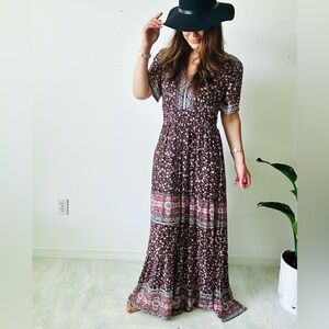 Knox Rose Red Maxi Sundress V-Neck Casual